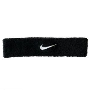 FREE WITH PURCHASE Nike Swoosh Embroidered Logo Headband Black/White (EUC)
